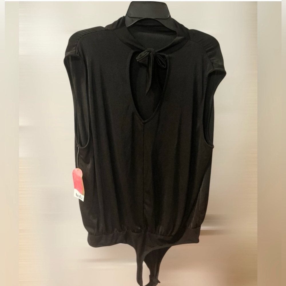 ARULA Black Sleeveless Bodysuit